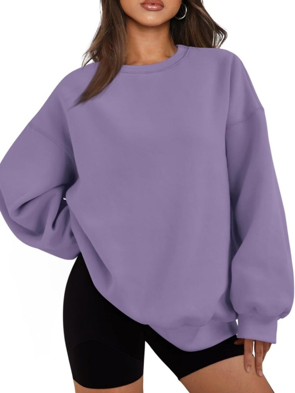 Cozy Oversized Crewneck Sweatshirt for Women - Casual Fall Lounge Wear 2026
